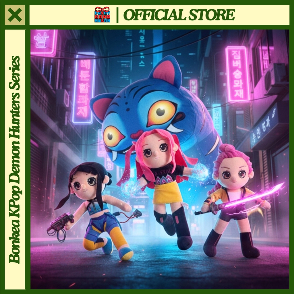 Boneka KPop Demon Hunters Series Plush Rumi Zoey Mira Derpy Tiger - Pusat Kado Murah