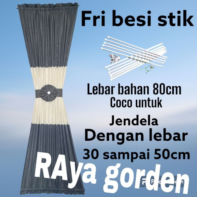 Raya gorden Gorden jendela minimalis Paket komplit fri besi stik nya Model kupu-kupu kombinasi 2warn