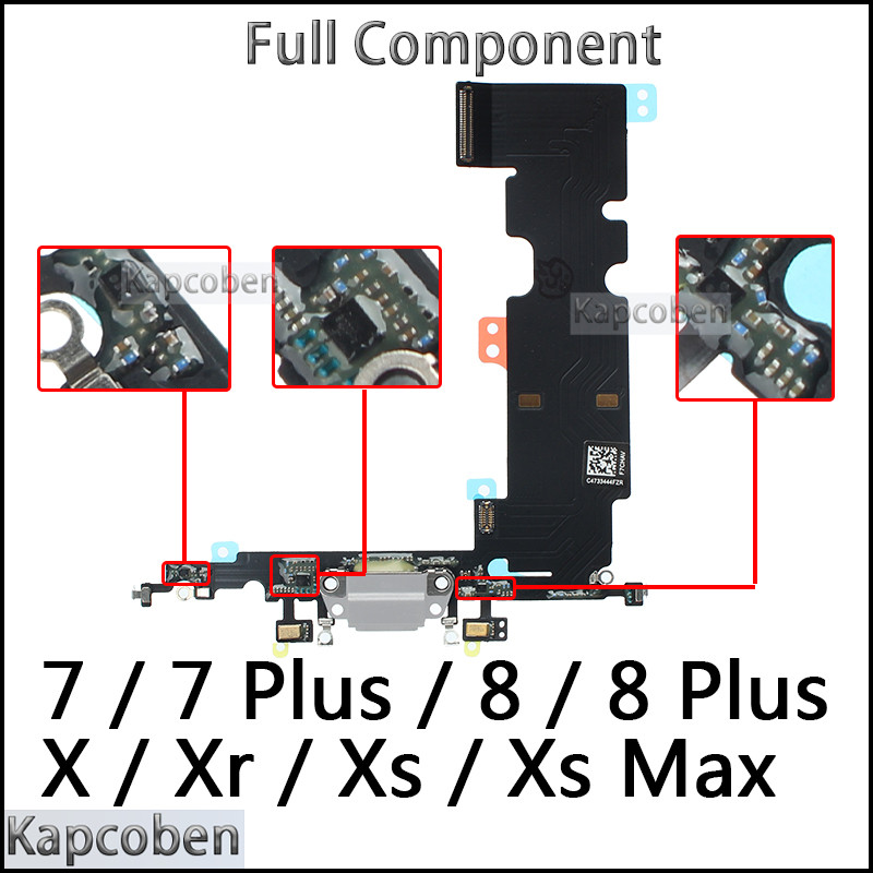 USB Port Charger Dock Connector Mic Cable for IPhone 7 8 X Xs Max X Xr Plus Dock Charging Board Flex