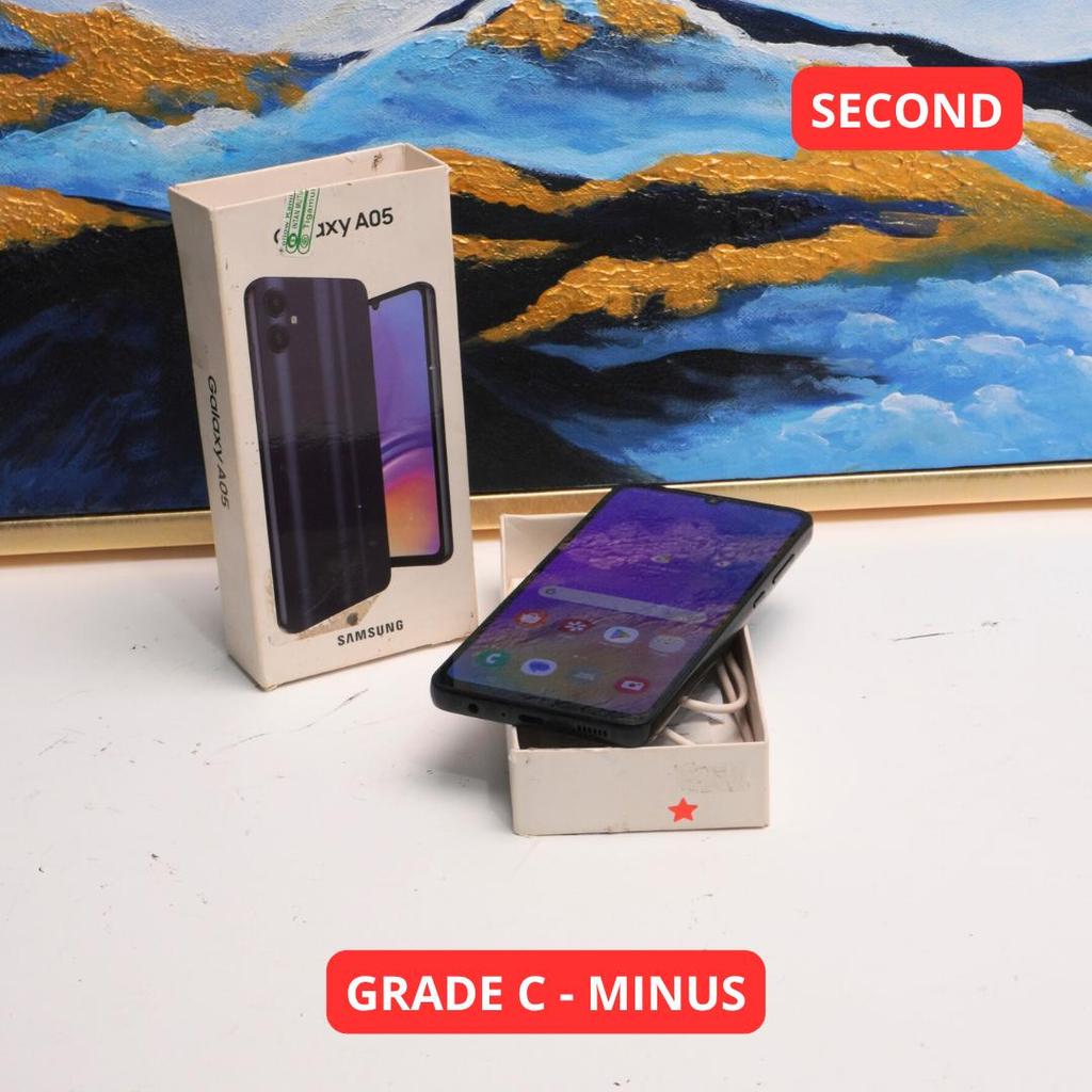 SAMSUNG A05 6/128 GB - MINUS HP SECOND ORIGINAL SINAR MUTIARA CELL