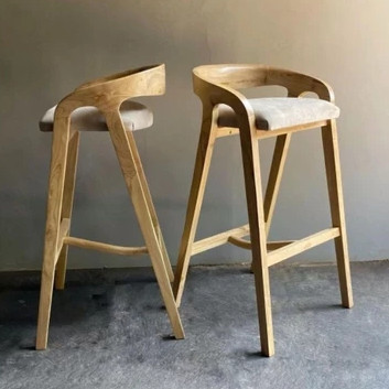 kursi bar cafe A kayu jati solid / kursi bar kayu jati minimalis kursi bar A cafe tinggi kayu jati