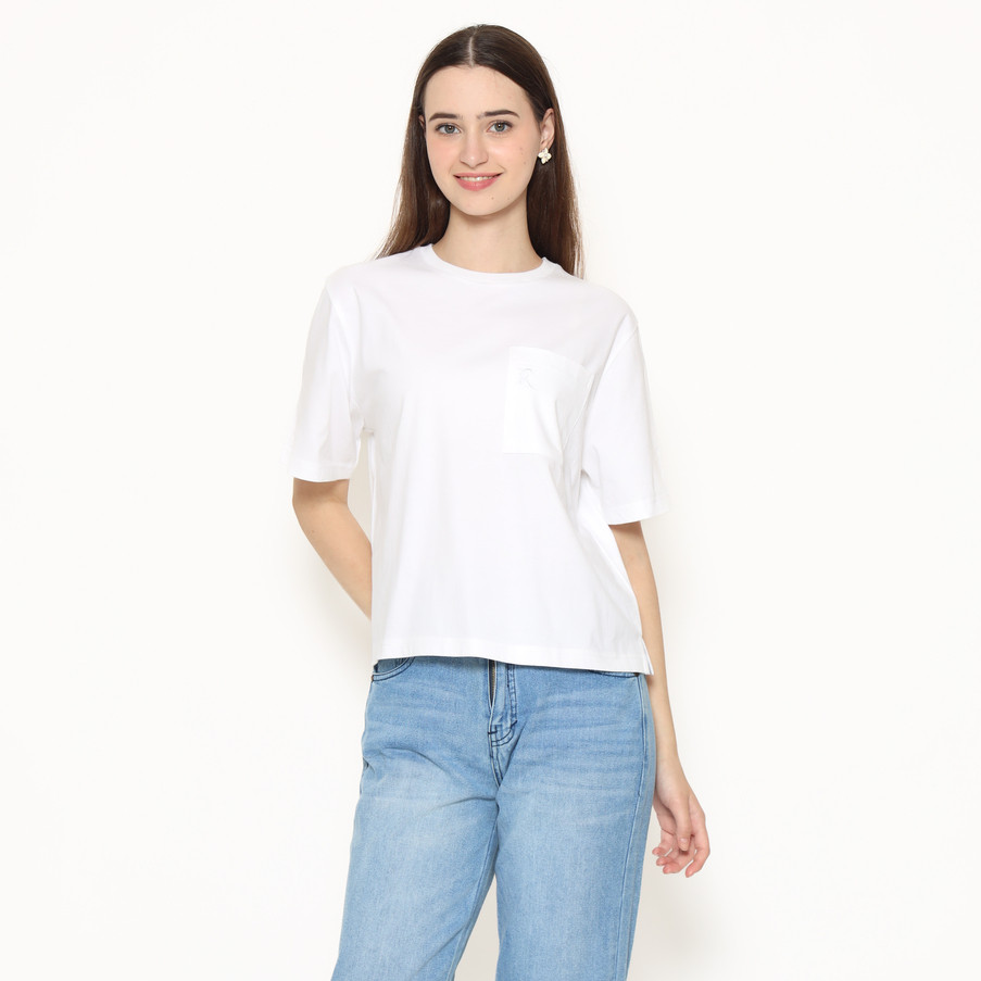 Rodeo -  Atasan Wanita - Qalina TShirt - White