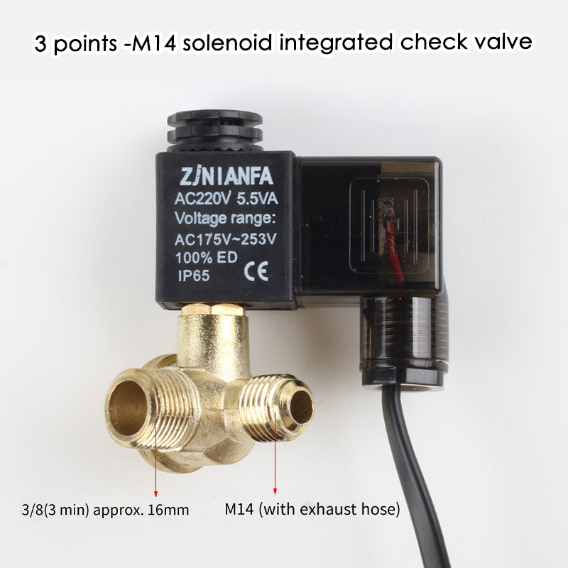 FX 3/8 Inch Solenoid Valve Kompresor / Katup Solenoid Oilless / Check Valve