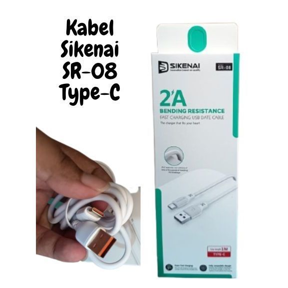 Kabel Data SIKENAI SR-01 MICRO, SR-08 TYPE C, SR 05 IPHONE fast charger usb kabel tebal merek SIKENA