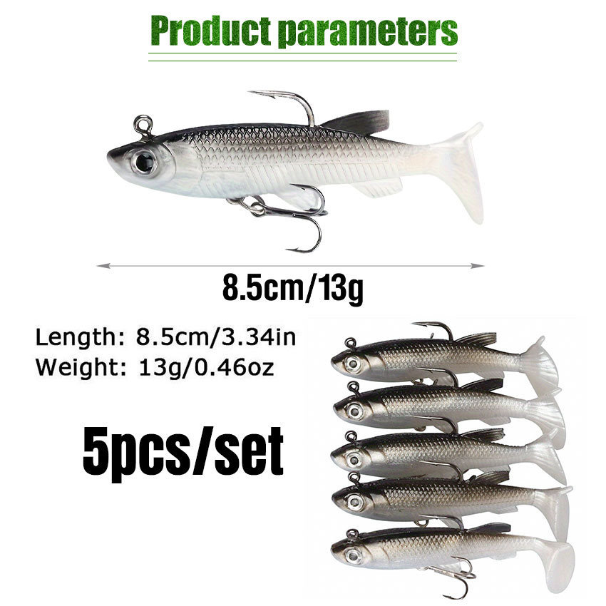 5Pcs Umpan Soft Lure Ikan Belanak Karet 8 cm 13 Gram Umpan Ikan Soft Lure