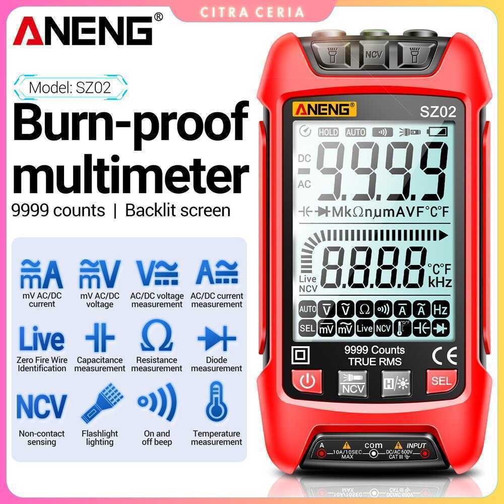 ANENG Digital Multimeter Multitester Voltage Tester Burn Proof - SZ02