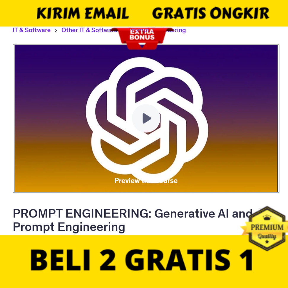 Ai Prompt Video Course- PROMPT ENGINEERING+AI Prompt Engineering+ChatGPT+Gen AI | Learn AI Prompt Vi
