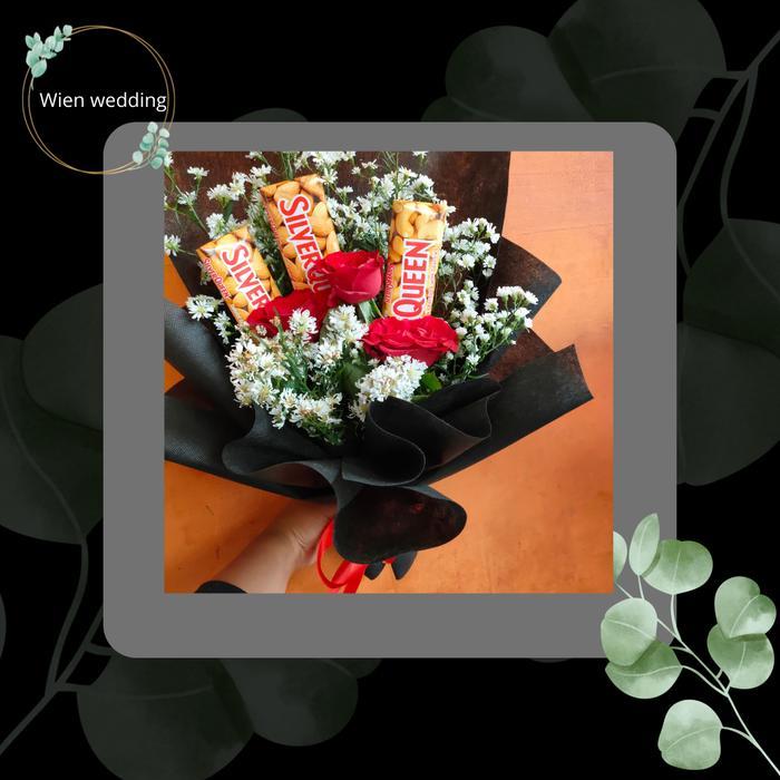 BUCKET COKLAT DAN BUNGA ASLI Terlaris