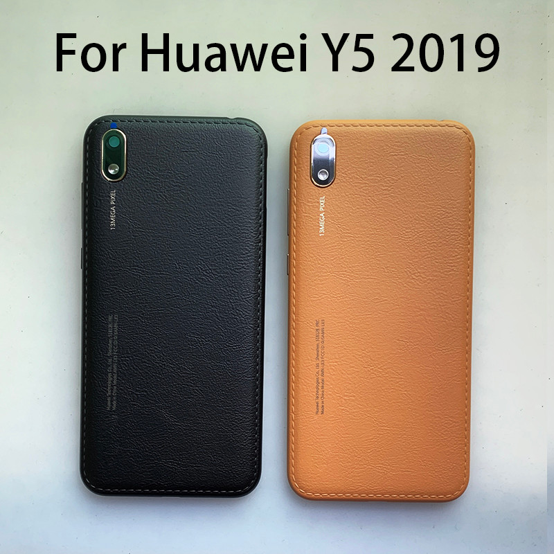 5.71"Back Cover Battery Case Rear Housing Cover For Huawei Y5 2019 Back Battery Door Cover With Came