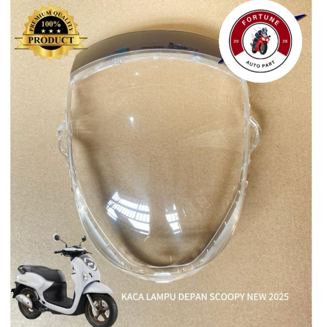Mika Kaca Lampu Depan SCOOPY New 2025 Original