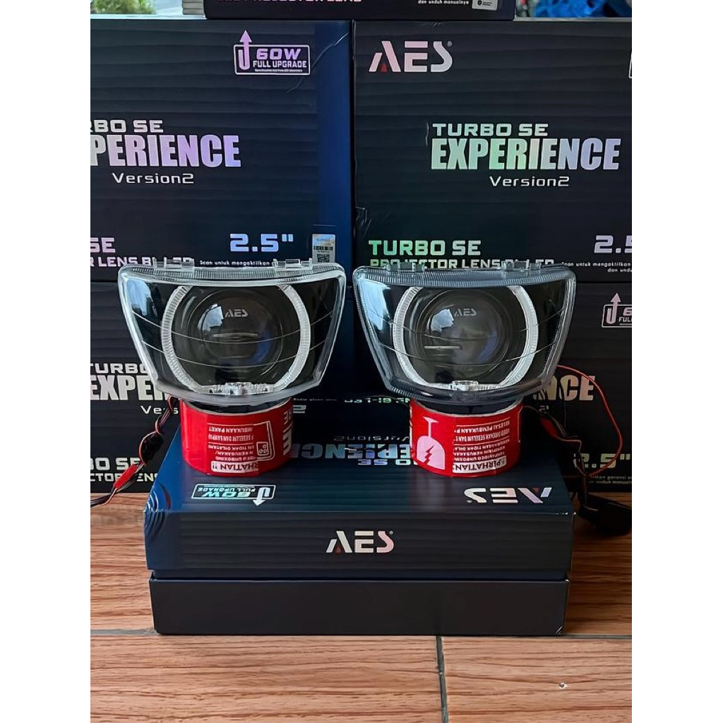 LAMPU BILED FIZ R SET REFLEKTOR/BILED AES TURBO EXPERIANCE DEMON RGB BLUETOOTH SET RELAY
