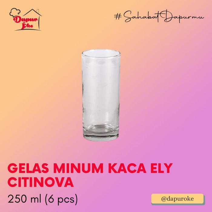 Gelas Minum Kaca Ely Citinova (6 pcs)
