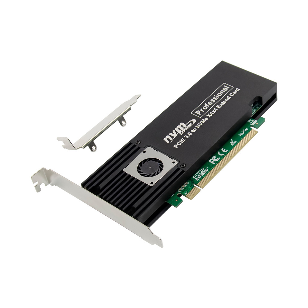 PCIe x16 ASM2824 to 4 port M2 NVMe SSD Adapter expansion card Quad mkey nvme to pcie converter