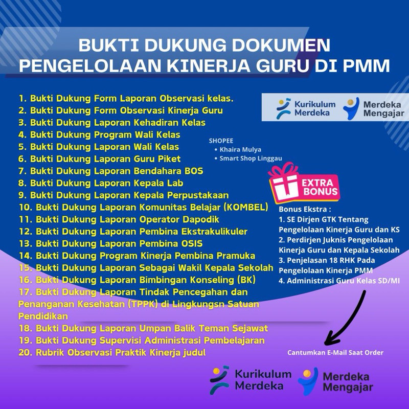 Lengkap Bukti Dukung Pengelolaan Kinerja Guru PMM 2026 - Laporan Tugas Tambahan & Sertifikat