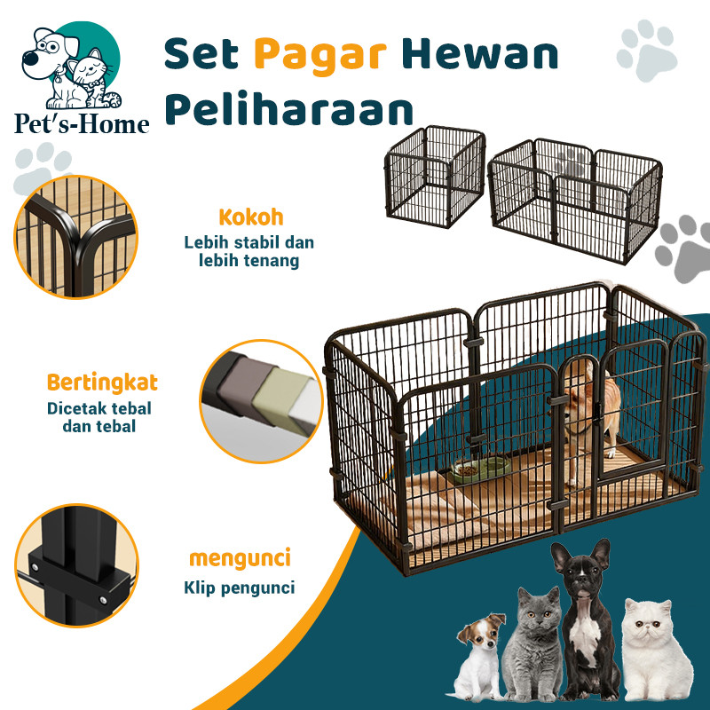 (Kokoh dan tahan lama)DIY Kandang Anjing Kandang Kucing Besar Pagar Anjing Rumah Anjing Besar Outdoo