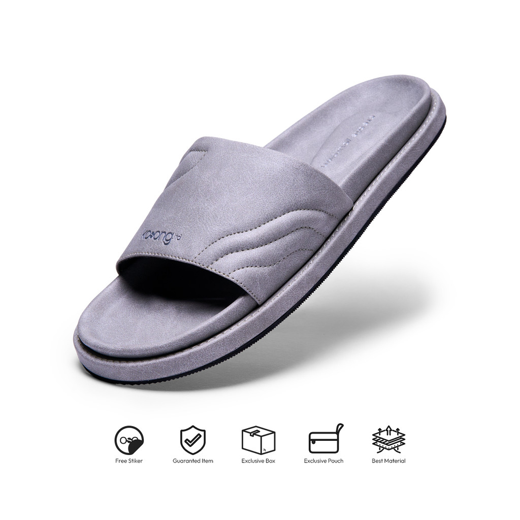 Kosong Ltd Sandal Selop Pria / Wanita Eden - Silver