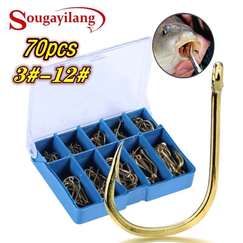 Promo Sougayilang Kail Pancing Baru NO.3-NO.12 Kail Dalam Kotak Melayani Semua Ikan Memancing Kail P