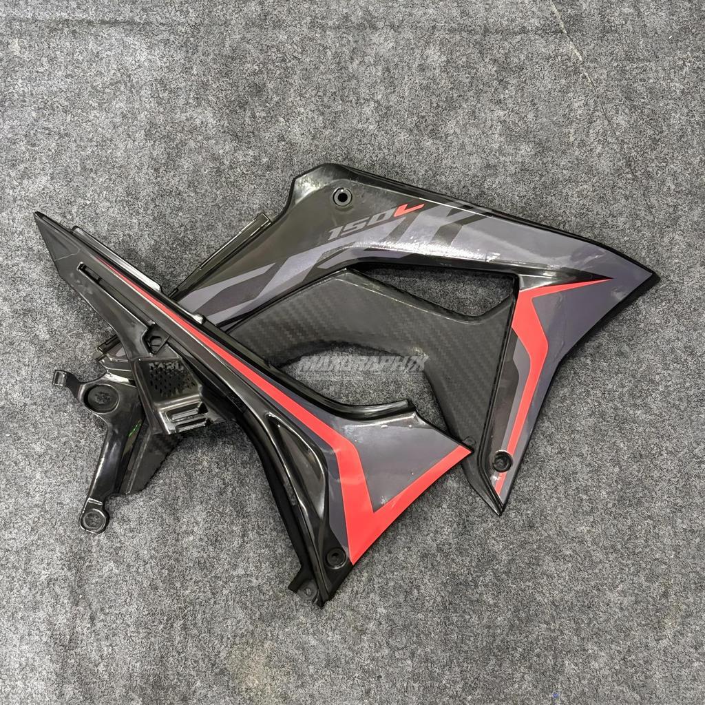 Striping Honda CRF 150L Semi Original Stiker CRF 150L Satu Set Body Kanan Kiri - Motorcycle motor