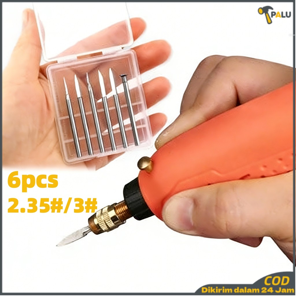 6PCS Mata Bor Ukir Kayu 2,35MM 3MM Untuk Alat Putar Mata Bor Kayu Kecil Kualitas Tinggi Mata Bor Kik