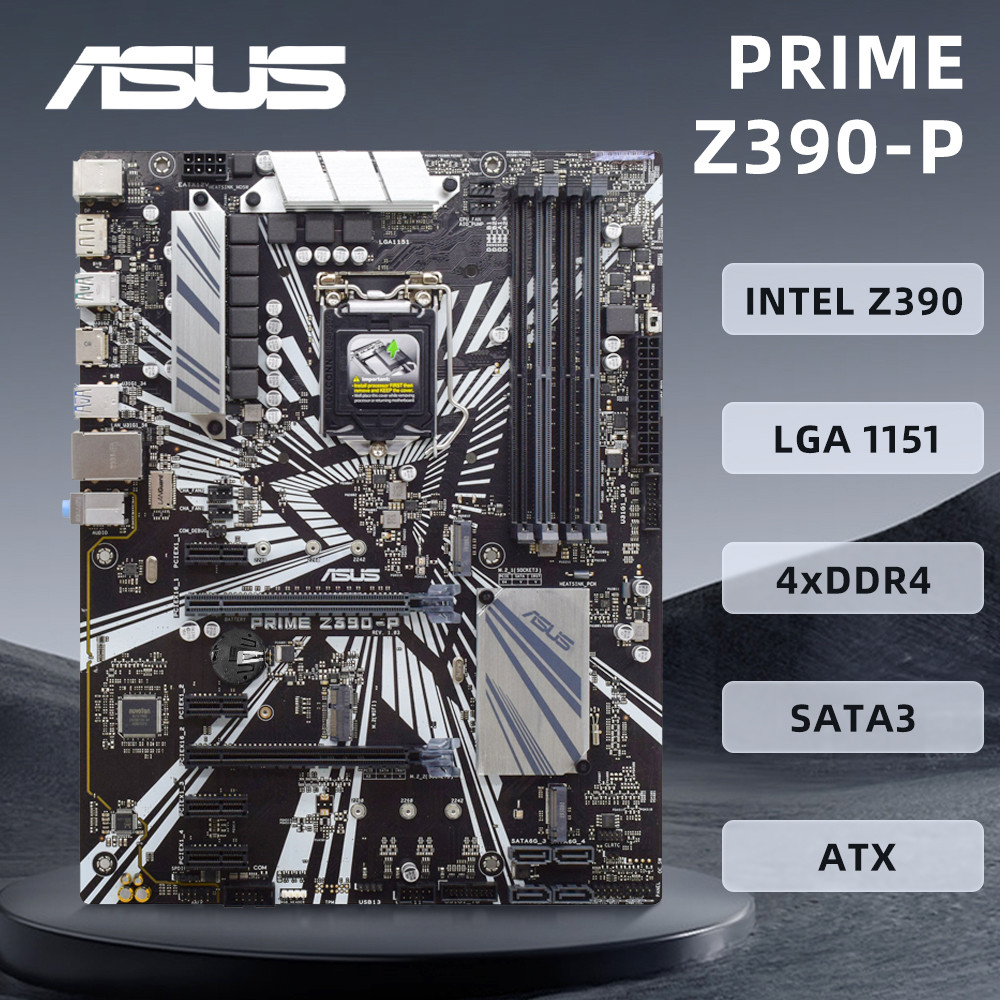 ASUS PRIME Z390P Motherboard uses Intel Z390 Chipset DDR4 2 x M2 HDMI SATA III PCIE 30 For NinthEigh
