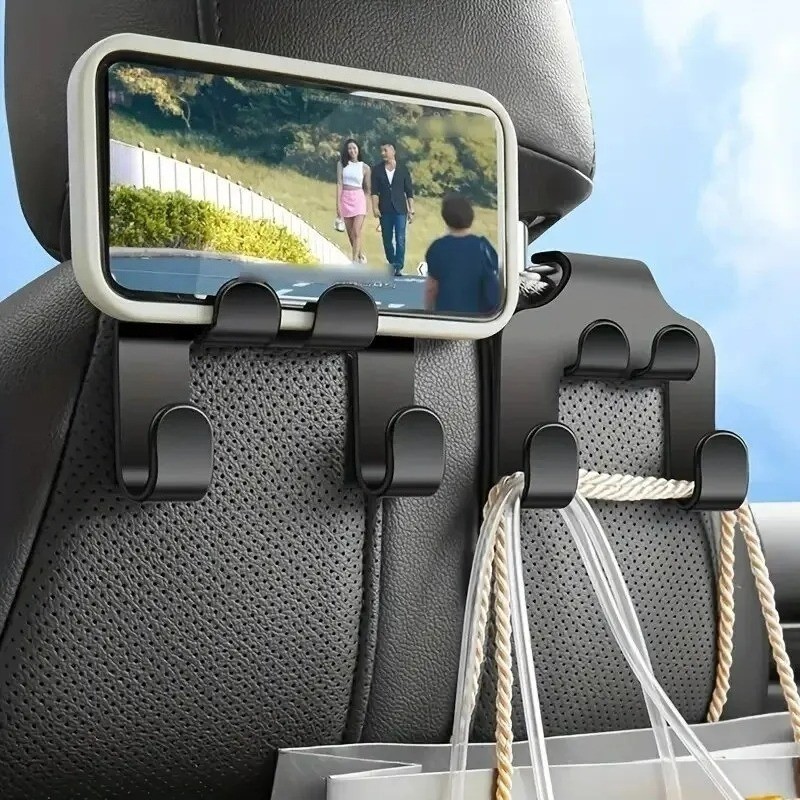 Car Back Seat Holder Hanging Storage Phone Stand Universal Lazy Rear Seat Phone Headrest Stand Porta