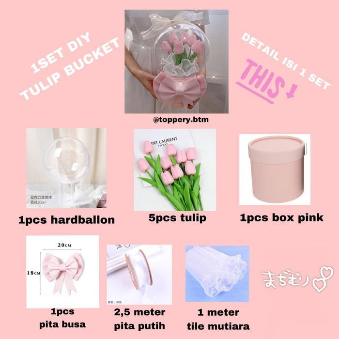 Promo ALL ITEM BUCKET BUNGA TULIP BALON/IDE HADIAH GIFT BIRTHDAY, VALENTINE DAN MOTHERS DAY/FLOWER G