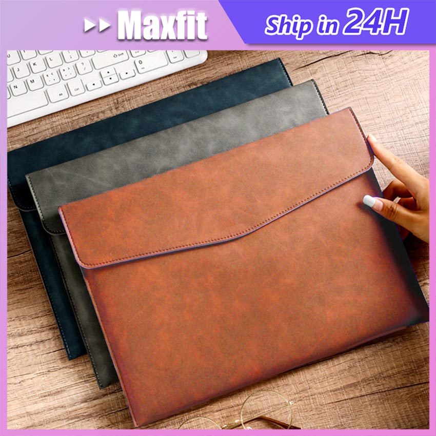 Map A4 Folio Bahan Kulit Sintetis - Document Keeper - Map Folder Organizer / Tempat Penyimpanan Snap