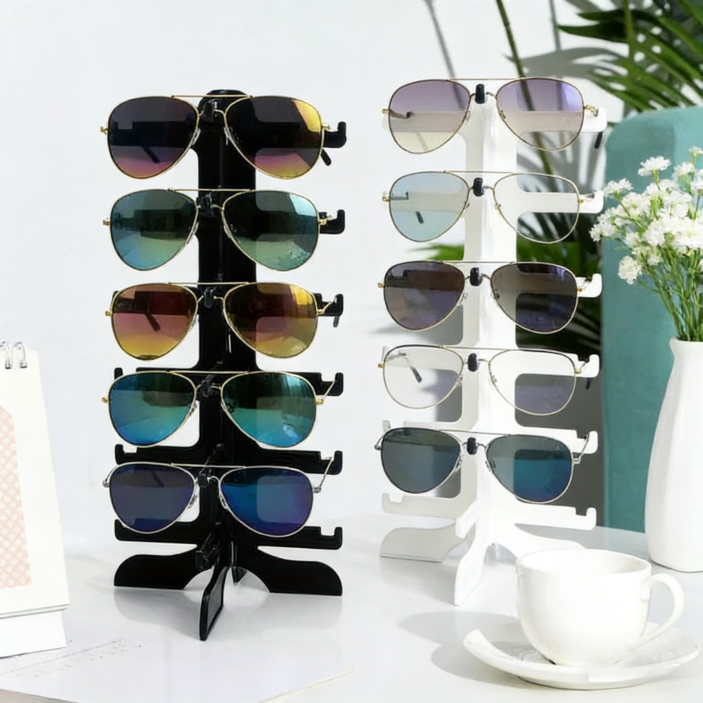 6 Susun Rak Kacamata Akrilik Display Pajangan Kacamata Plastik Display Kacamata Dapat Dilepas