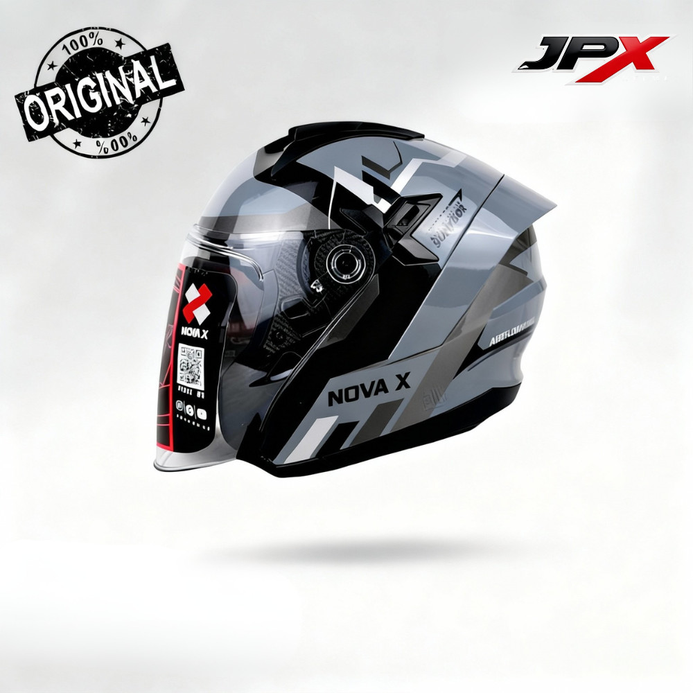 JPX NOVA X ORIGINAL | SERI GRAFIS N1 N2 N3 N4 N5 N6 | HELM JPX NOVA X DOUBLE VISOR SNI DOT