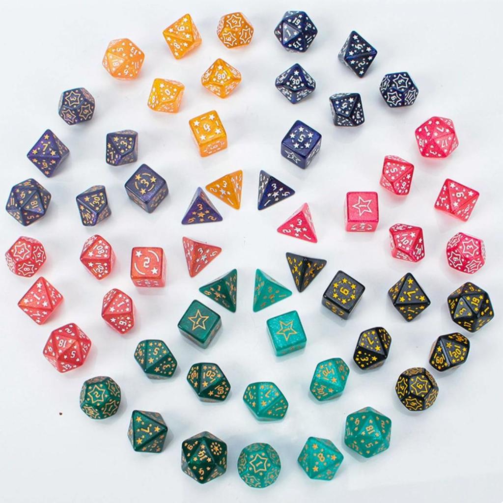 Multi sided Polyhedral Dice dadu DND Star