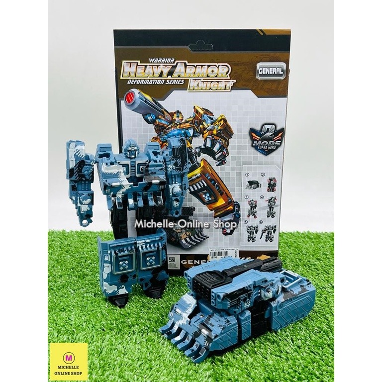 Grosir Mainan Robot Tank Transformer Deformation Series Warrior Heavy Armor Knight Robot jadi Mobil