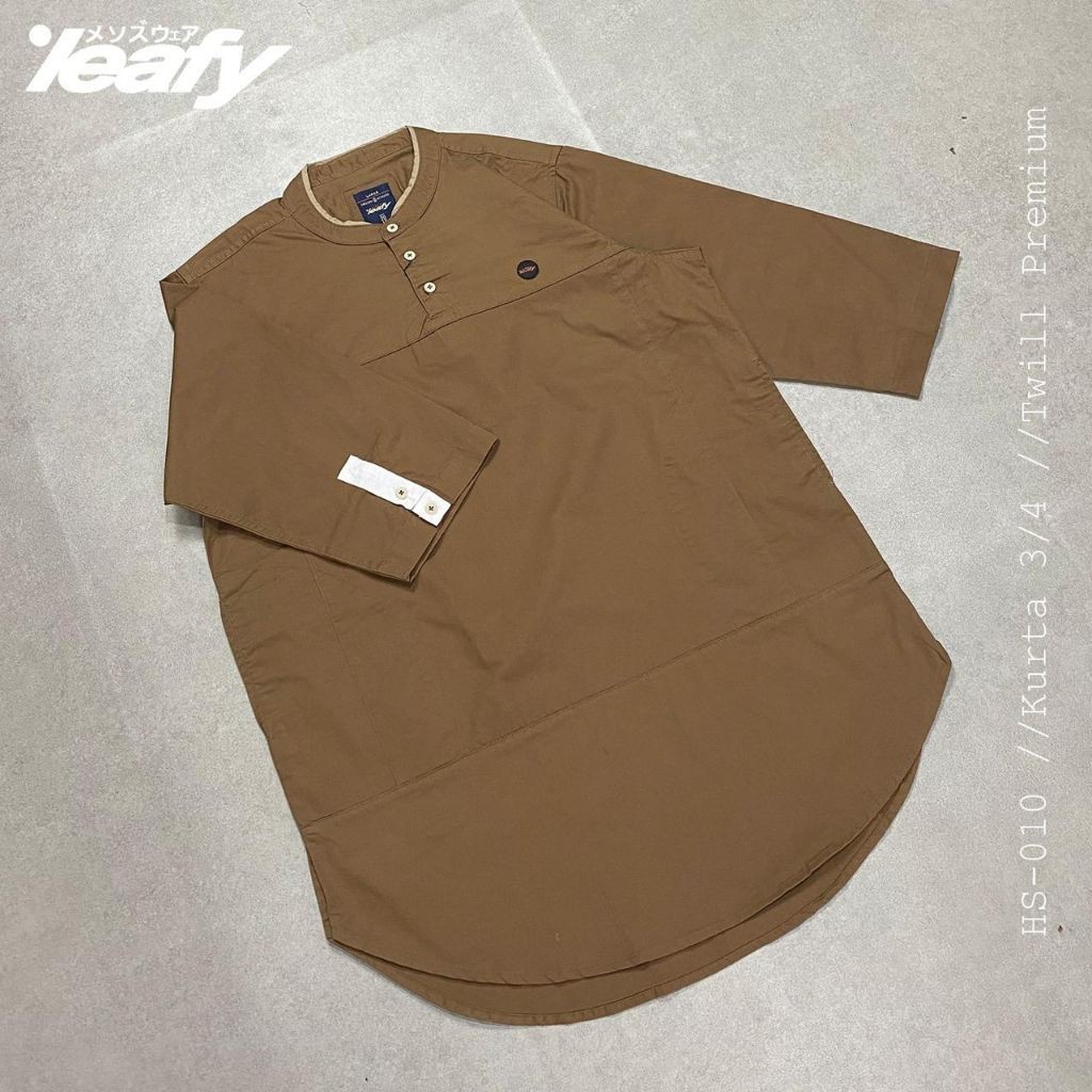 NEW ARRIVAL Baju Koko Kurta Pria Leafy Lengan 3/4 – Fashion Muslim Casual Distro