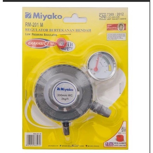 RM-201 M Regulator Gas LPG Kepala Gas Asli Original SNI Ori Miyako