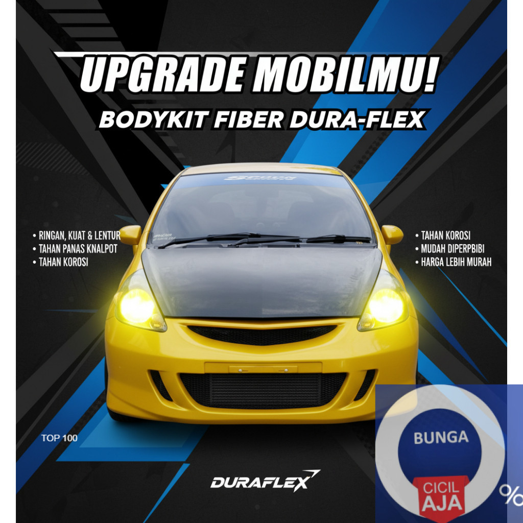 cicilan 0% bodykit honda jazz 2004 2005 2006 2007 2008 vtec bodykit jazz idsi gd3 upgrade vtec