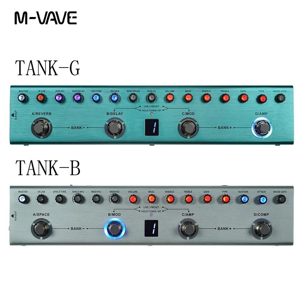 Pedal Multi-Efek Gitar M-vave Tank-G dengan 36 Preset, 9 Slot Preamp, EQ 3-Band, 8 Slot IR Cab, 3 Ef