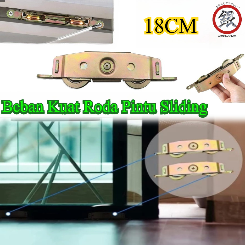 Beban Kuat Roda Pintu Sliding / Roda Bawah Sliding Double / Geser Bawah Dua Roda/ Roda Bawah Pintu G