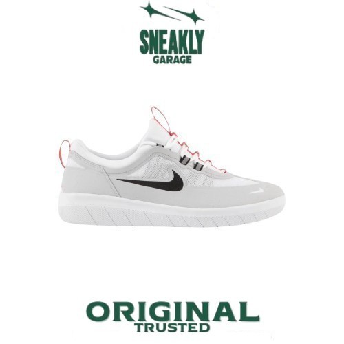 Sepatu Nike SB Nyjah Free 2 Neutral Grey White Red Black  Sneakers Unisex