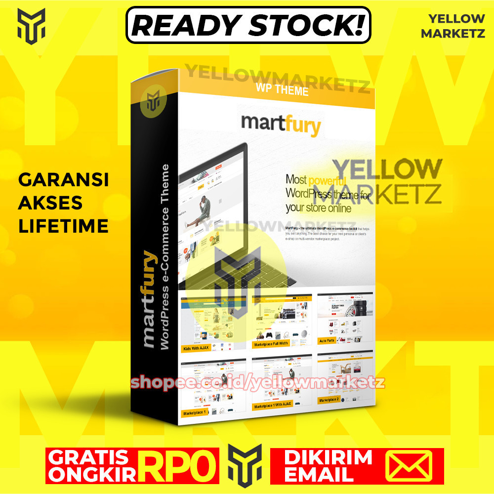 MART FURY WordPress E-Commerce Theme - Tema Online Shope Toko Online WordPress WP Theme Lifetime