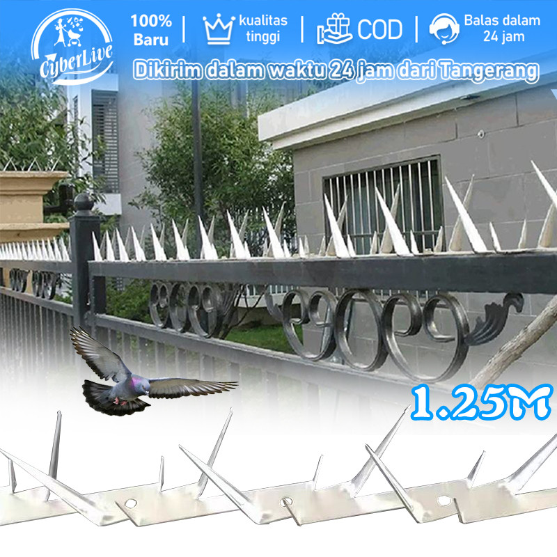 1.25m Kawat Wall Spike Anti Maling Panjat Tembok Pagar Kawat Duri Untuk Anti Maling Panjat Pagar