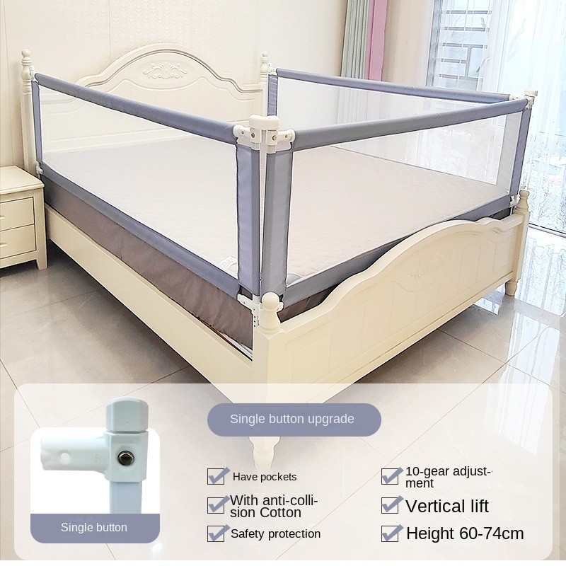 150-200cm Baby Safety Bed Guardrail Adjustable Height Bed Barrier Liftable Baby Activity Fence Porta