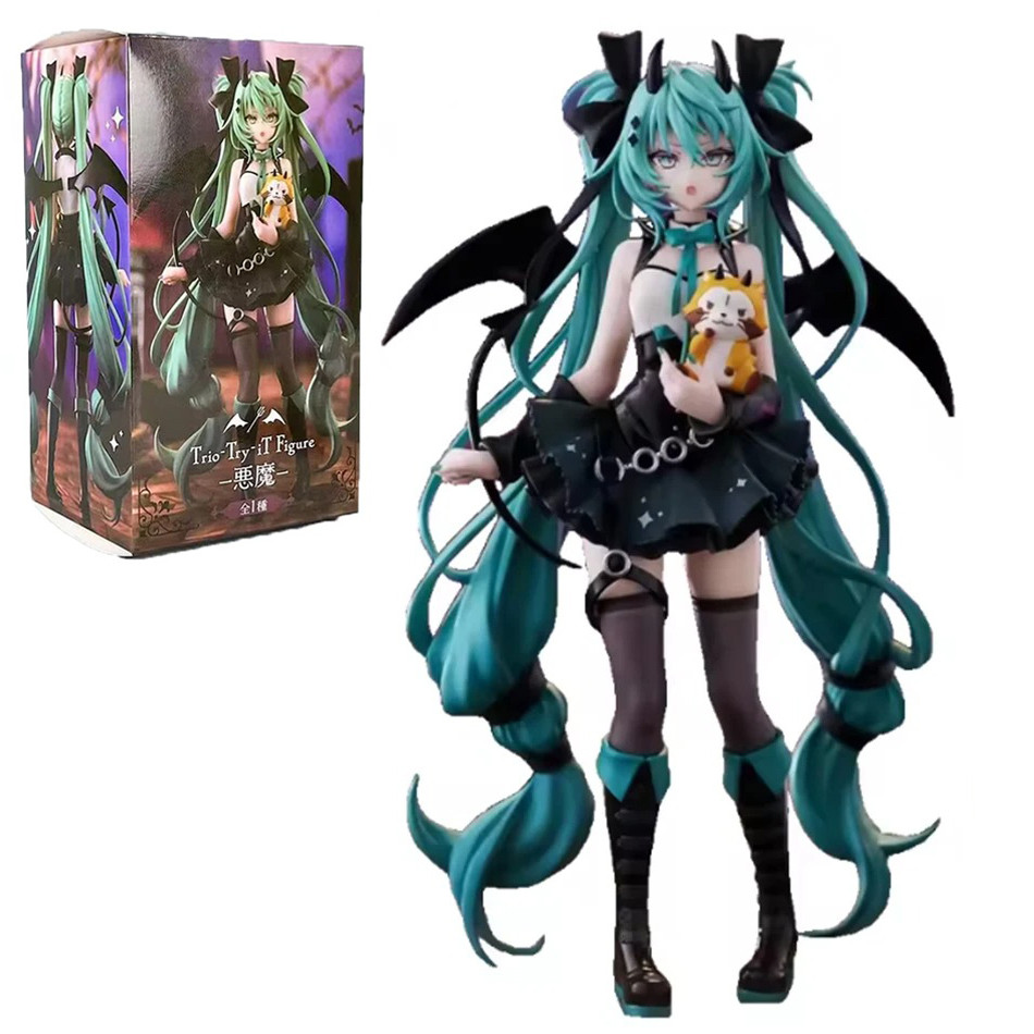 Anime 19CM Hatsune Miku Little devil raccoon Kawaii Action Figure PVC Doll Model Figure Toys Desktop