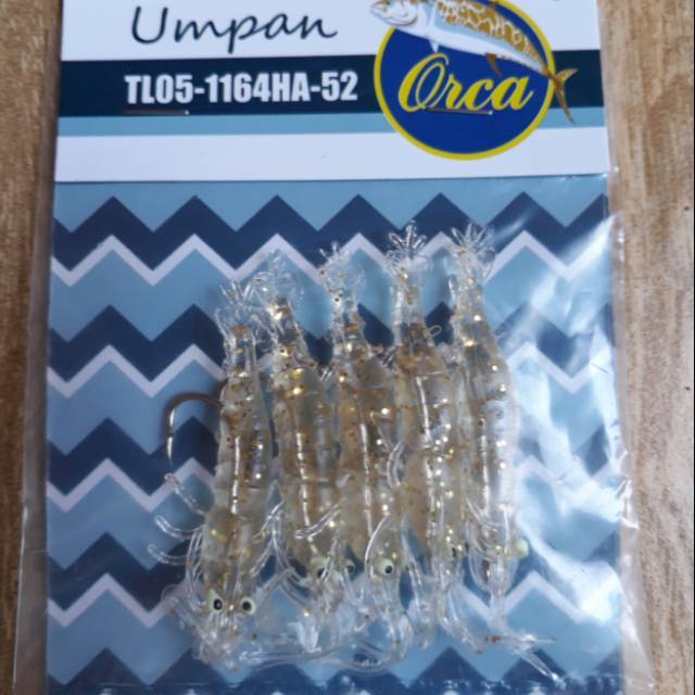 TERBARU Umpan Udang Tiruan Isi 5 Mirip Asli