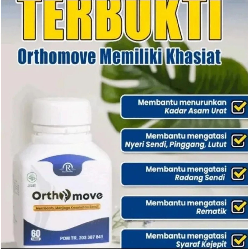 Terbukti Orthomove Original Obat Herbal Alami Untuk Syaraf kejepit Sakit Pinggang Lutut Nyeri sendi 