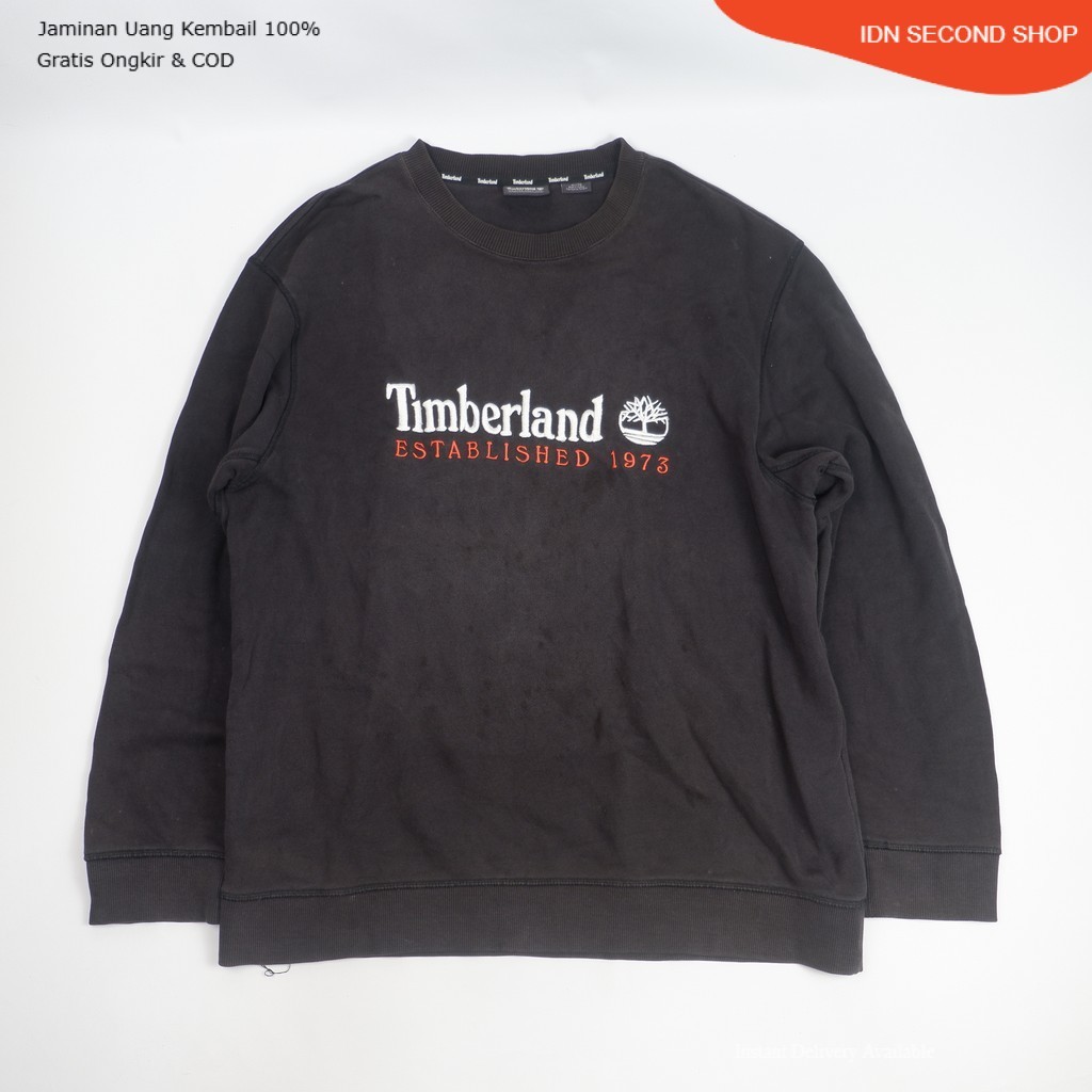 Timberland Heritage Logo Heavyweight Crewneck Sweatshirt - Preloved
