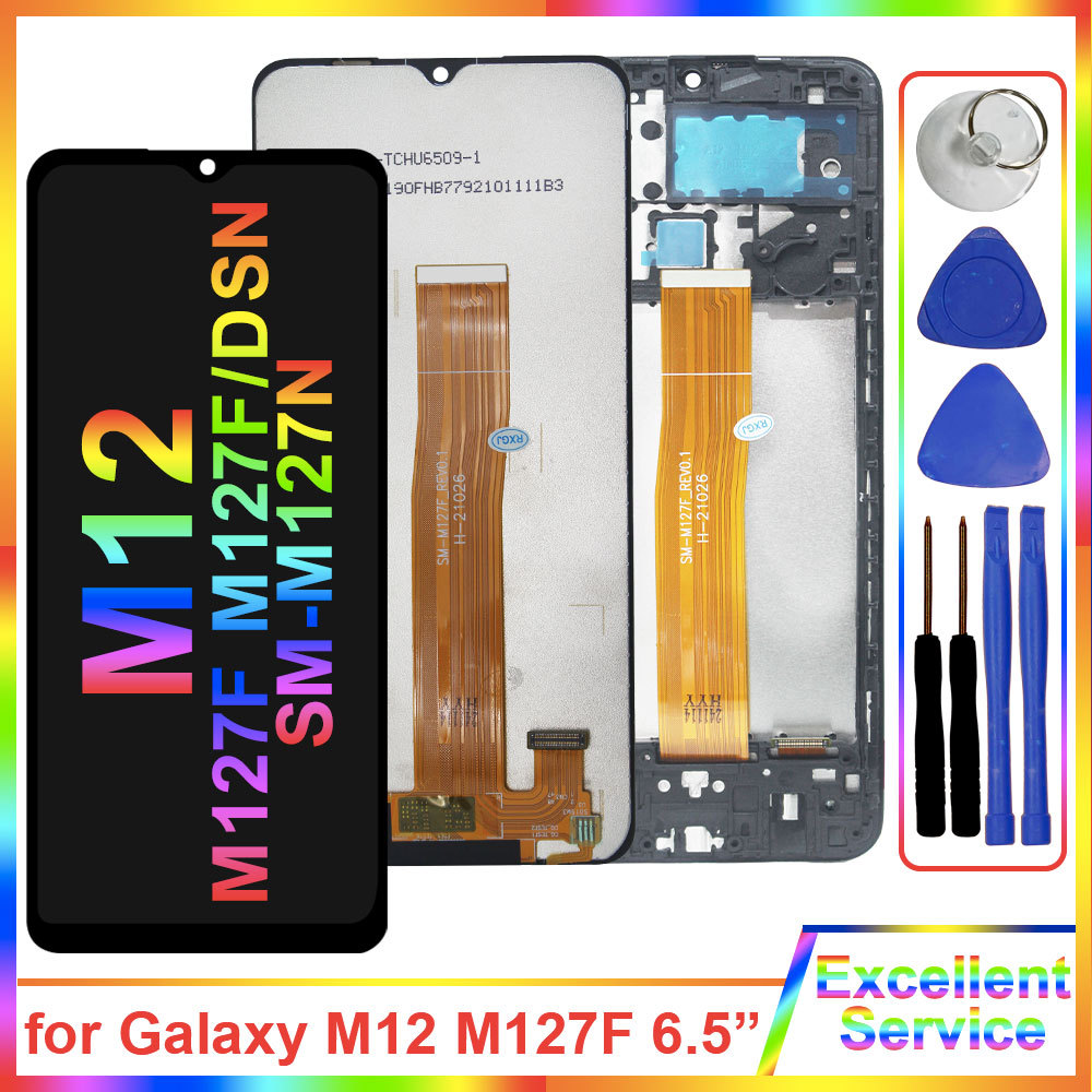 M12 M127F LCD for Samsung Galaxy M12 M127F LCD splay Tou Screen gitizer Replacement for Samsung M12 