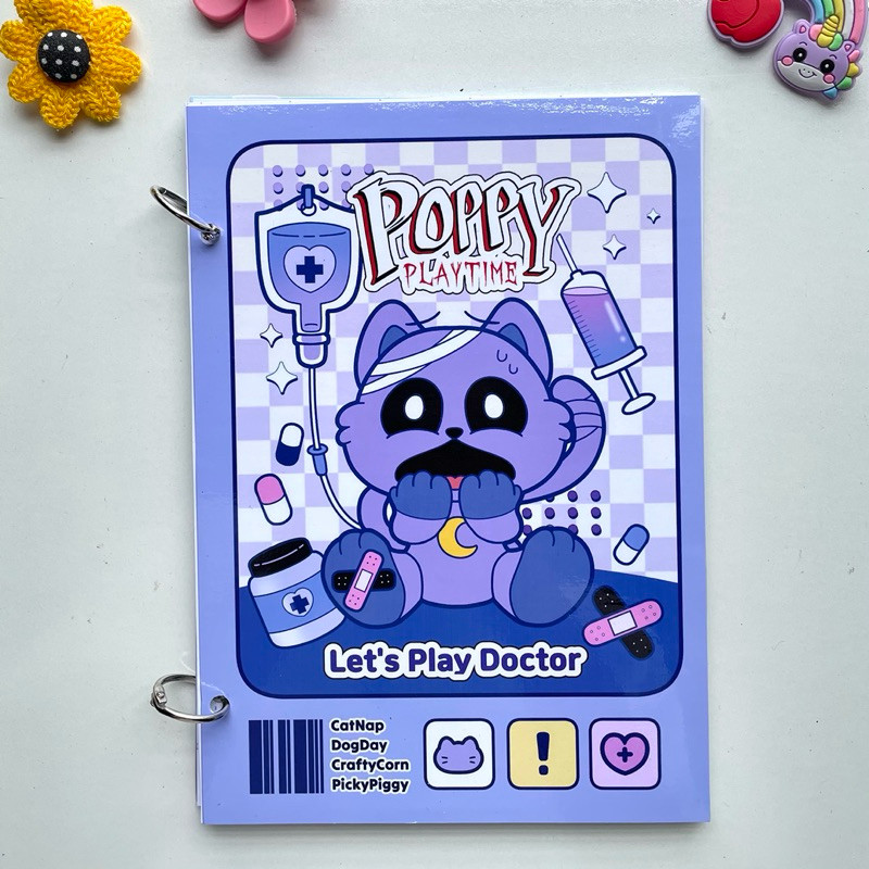 Poppy Playtime Veterinary Hospital peel-and-stick toy - Pighandmade paper doll