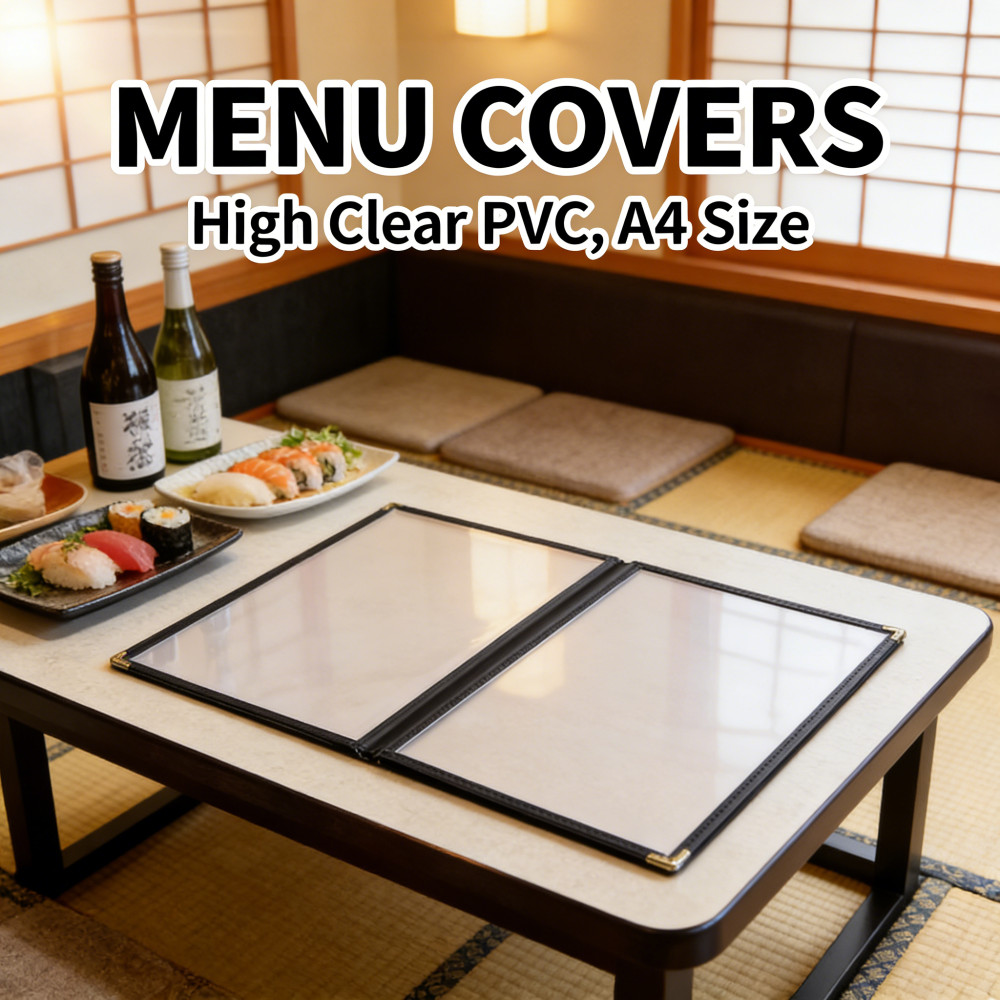 Buku Resto-Hitam Menu Cover Menu a4 A4 Cover Menu Pelindung Sampul Buku 4 halaman