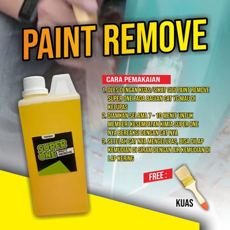 HMTh33 Paint Remover Perontok Cat Body Plastik Gratis Kuas REMOVER