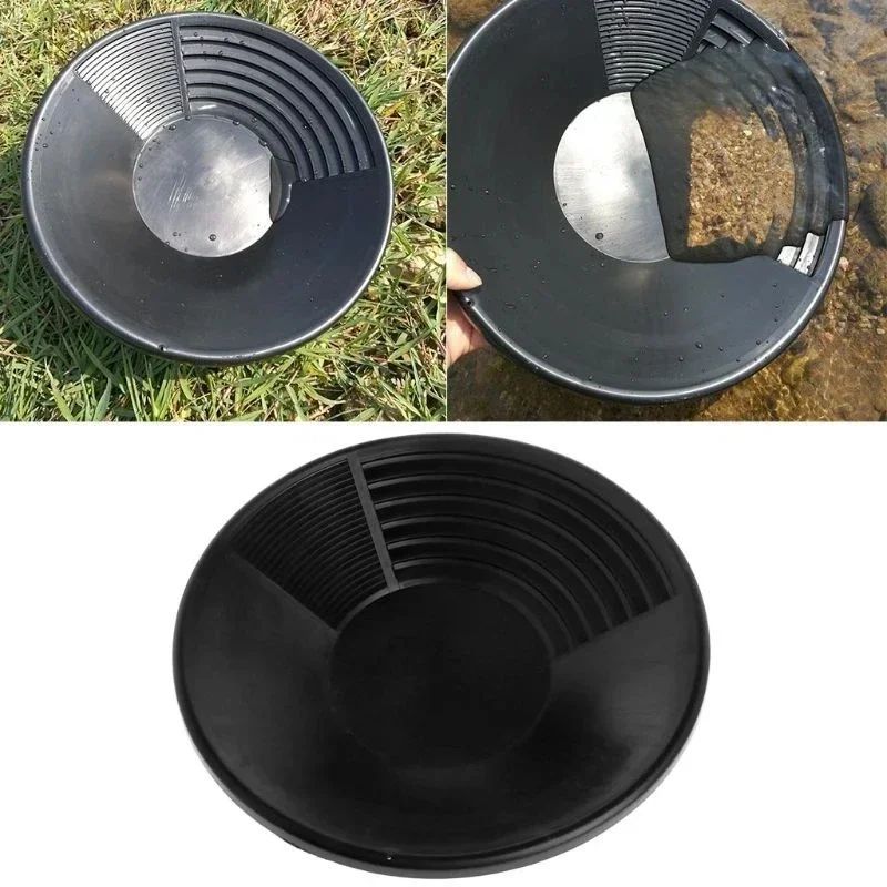 38cm Alat Gold Mining /Pencari Pendulang Penyaring Mendulang Mining Pan Saringan Mas/ Alat Dulang Sa