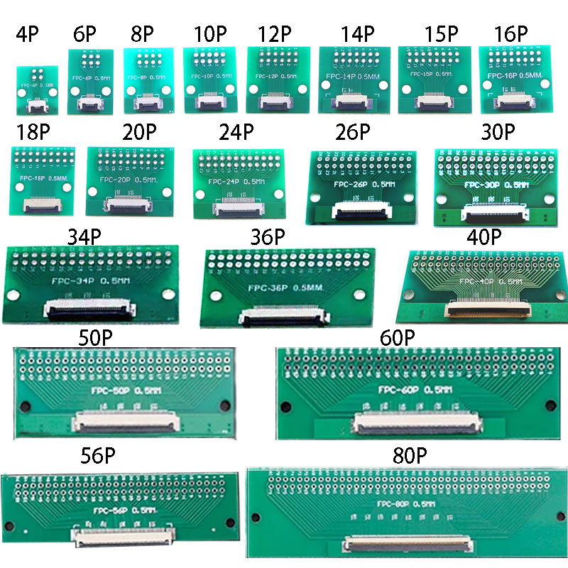 1Pc FPC/FFC Welding 0.5 Seat Connection 0.5mm Pitch Connector SMT To 2.54mm Flexible Cable Adapter B